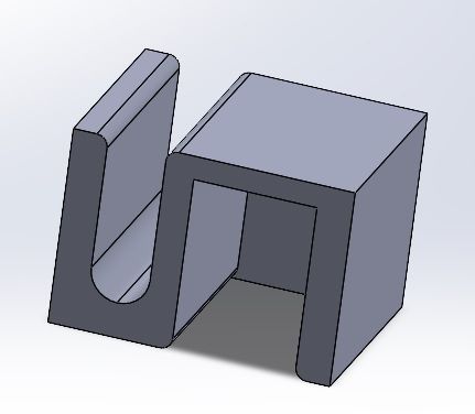 Simplified sliding door closet guide - 3D model önizlemesi