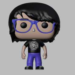 Hermano.png Head funko long hair with glasses