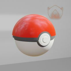 render.jpg Articulated poke ball fanart keychain (no support)