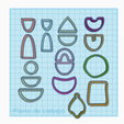 aros en partes.PNG COLD PORCELAIN POLYMER CLAY CUTTER