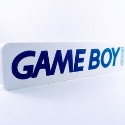 IMG_20230607_102935.jpg STL file Gameboy logo display piece and magnet sign.・3D printer model to download