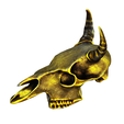 model-2.png Gold Horned animal skull no.3