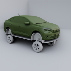 1.png Файл STL Dacia Logan 2021・Шаблон для 3D-печати для загрузки