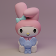 MYMelo1.png MY MELODY-HELLO KITTY-FIGURA E PORTA-CHAVES (FIGURA Y LLAVERO)
