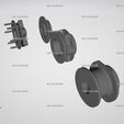 1-5.jpg Tiger Tank Early Wheel for Rubber wheel coupling sleeve. (STL-1/35)(ver2)