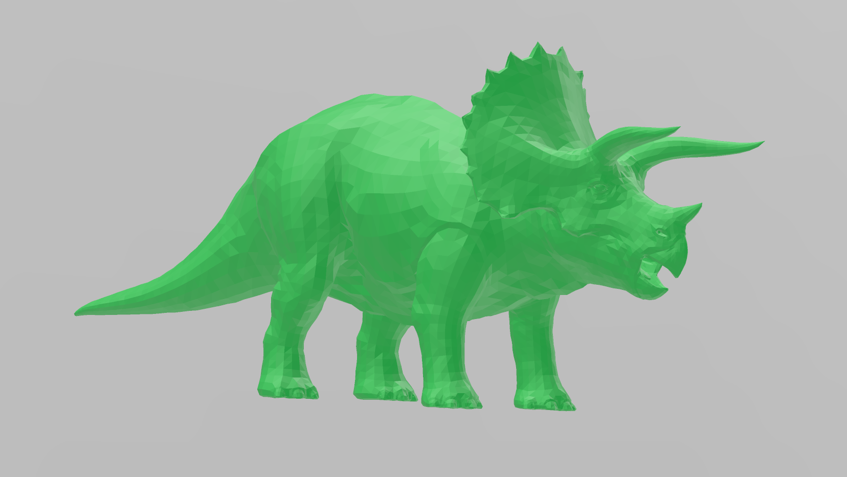 Download STL file Low Poly - Triceratops • Model to 3D print ・ Cults