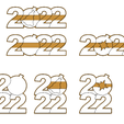 1.png Free STL file 2022 Cookie cutter・3D print object to download