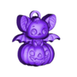 cute bat sitting in big pumpkin decor.obj hallowen cute bat sitting in big pumpkin decor