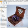 Ring-Box-2.jpg STL file Engagement Ring Case with Lithophane Insert (Screws Required)・3D printer design to download
