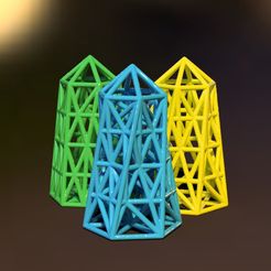 Xmas_Hexagonal_Pyramid_Ornament_003_001.jpg Download free STL file Xmas Hexagonal Pyramid Ornament Vol.03 • 3D printer object, tomonori
