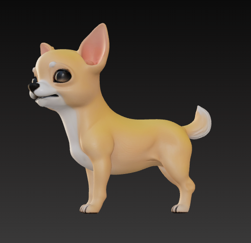 🐕 Cute Chihuahua Puppy 3D Model STL Perfect for Dog Lovers