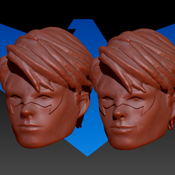 render.png Archivo STL Nightwing nuevas cabezas para la figura de McFarlane・Modelo de impresora 3D para descargar, ArclightWorkshop