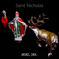 SaintNick.5.png Saint Nicholas and Prancer