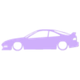 Integra DC2 Type-R Silhouette Keyring.stl Integra DC2 Type-R Silhouette Keyring