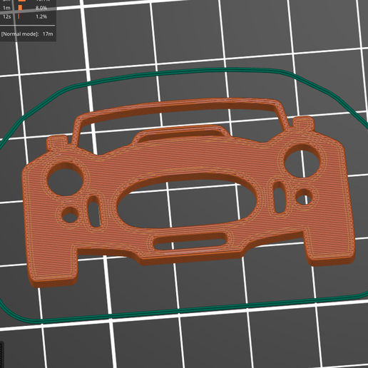 AC Cobra Shelby Cobra 427 Key Silhouette 3D model