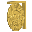 AB2.png Aztec Gold Coin Shelf Bracket (Screw or Tape Mount)
