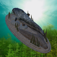 sumec-podstavec-high-quality-6.png catfish / Siluriformes / sumec velký underwater statue detailed texture for 3d printing