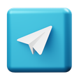 Telegram.png Social Media 3D Illustration [Blend, FBX, OBJ, PNG] [FR].