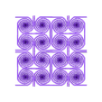 spiralsfix.stl spirals, stackable pattern
