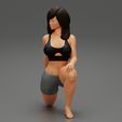 10006.jpg Young Woman Doing Yoga Asana Standing Forward Bend Pose 3D Print Model