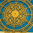 Carved Clock cnc - laser cut