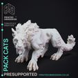 pack-cats-7.jpg Trader and Cats - Tabaxi Caravan - PRESUPPORTED - Illustrated and Stats - 32mm scale