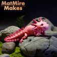 MMM_Axolotl001.jpg Adorable Articulated Axolotl, Print-In-Place Body, Snap-Fit Head, Cute Flexi