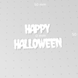HHCreepy2.png Happy Halloween, Creepy Font, 2D Wall Art, 3D Words, Phrase, Seasonal, Spooky