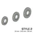 STYLE 2 13 mm - 14,5 mm -16 mm STL file Ultimate Brake Disc & Caliper Collection - 1/24 - Scale Model Accessories・Model to download and 3D print