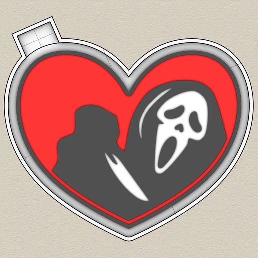GHOSTFACE - I LOVE YOU - freshie mold - STL for silicone mold