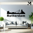 Rotterdam.png Wall silhouette - City skyline Set