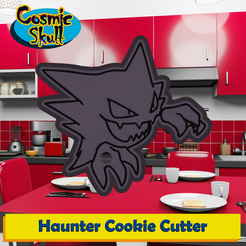 093-Haunter-2D.png STL file Haunter Cookie Cutter・3D printing template to download