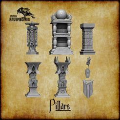 1.jpg 3D file Pillars and Accessories bundle Pre-supported・3D printable model to download