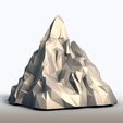Low-Poly-Mountain0001.jpg Low Poly Mountain - Geometric Landscape Model - Minimalist Terrain Sculpture