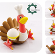 02.-Different-Angle-Views.png Cobotech Articulated Turkey Chef, Thanksgiving Decor
