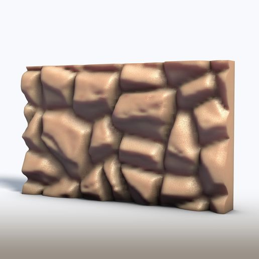 Stone Block Wall Bas Relief Panel