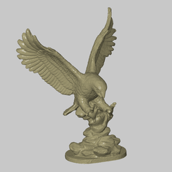 Eagle.PNG Datei STL Eagle Statue・Modell für 3D-Druck zum herunterladen