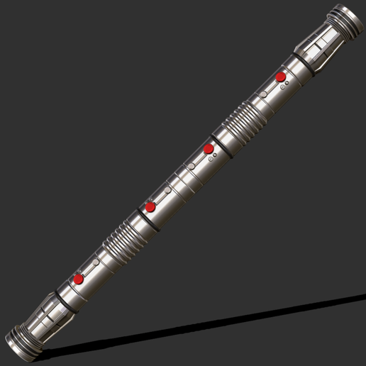 Darth Maul's Lightsaber + custom stand (STAR WARS episode I) 3D Print / Printable / Painting
