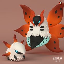 larvesta-pack-logo.jpg STL-Datei Pokemon larvesta evolution pack・3D-Drucker-Vorlage zum herunterladen