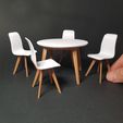 20240102_192420.jpg Round Dining Table and Chairs - Miniature Furniture 1/12 scale