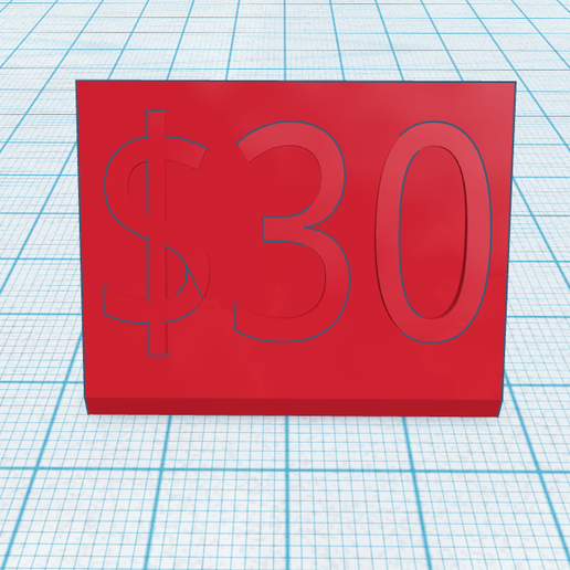 💵 30 dollar price tag・ STL File for ・Cults