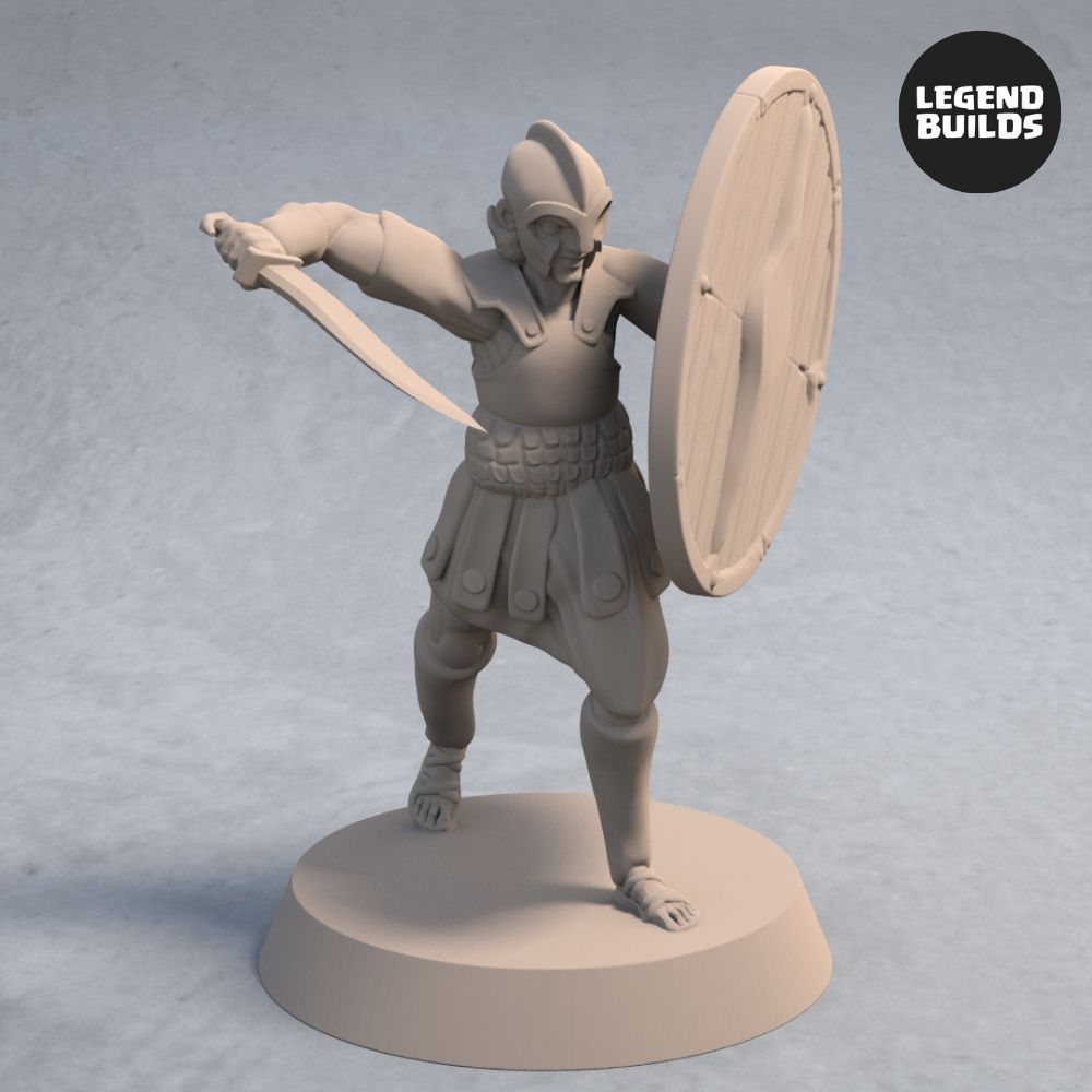 Download file Soldiers of Nemis with Sword and Shield Pose 2 3D printable miniature STL