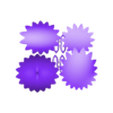 Plate_B.stl STL individuel et 2 plaques d'un des engrenages du cœur d'Emmett placés pour s'adapter à mon imprimante.