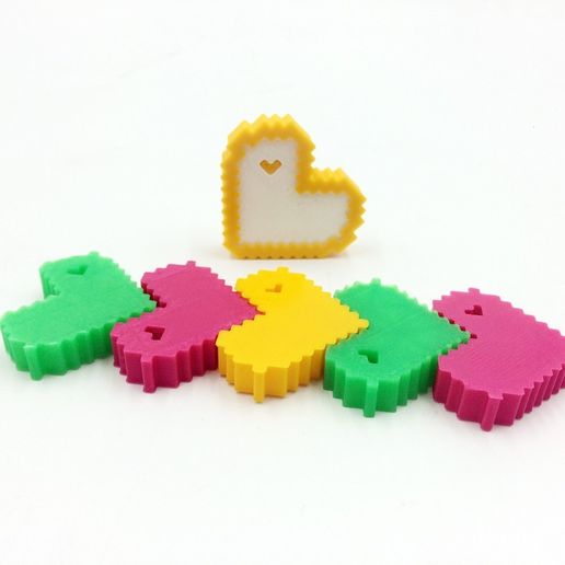 Minecraft heart_Low poly Valentine model 3D model