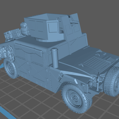 armored-humvee.png Free STL file Humvee Armored Turret・3D print design to download