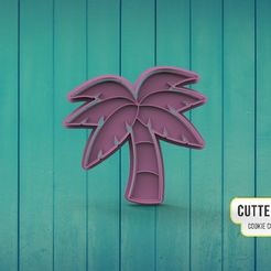 palmera.jpg STL file Palm Tree Cookie cutter・Model to download and 3D print