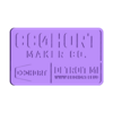CC0hort Business Card.stl 3D Printable STL Keychain & Business Card | Customizable & Commercial Use | Royalty-Free Digital Designs