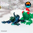 2.png Festive Frogs, Holiday Special Amphibians, CUte Easy Print in Place Flexi Pets