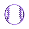 Ball_Baseball_5.5cm_2pc v1.stl Baseball - Sports - Cookie Cutter - Fondant - Polymer Clay