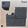 4.jpg Modern flat-roofed desert building with side stairs and door curtain (13) - Canyon Sandy Landscape 28mm 15mm RPG DND Nomad Desertland African Middle East